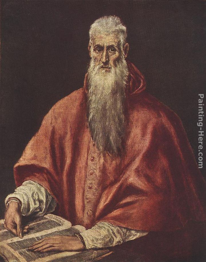 St Jerome as Cardinal painting - El Greco St Jerome as Cardinal art painting